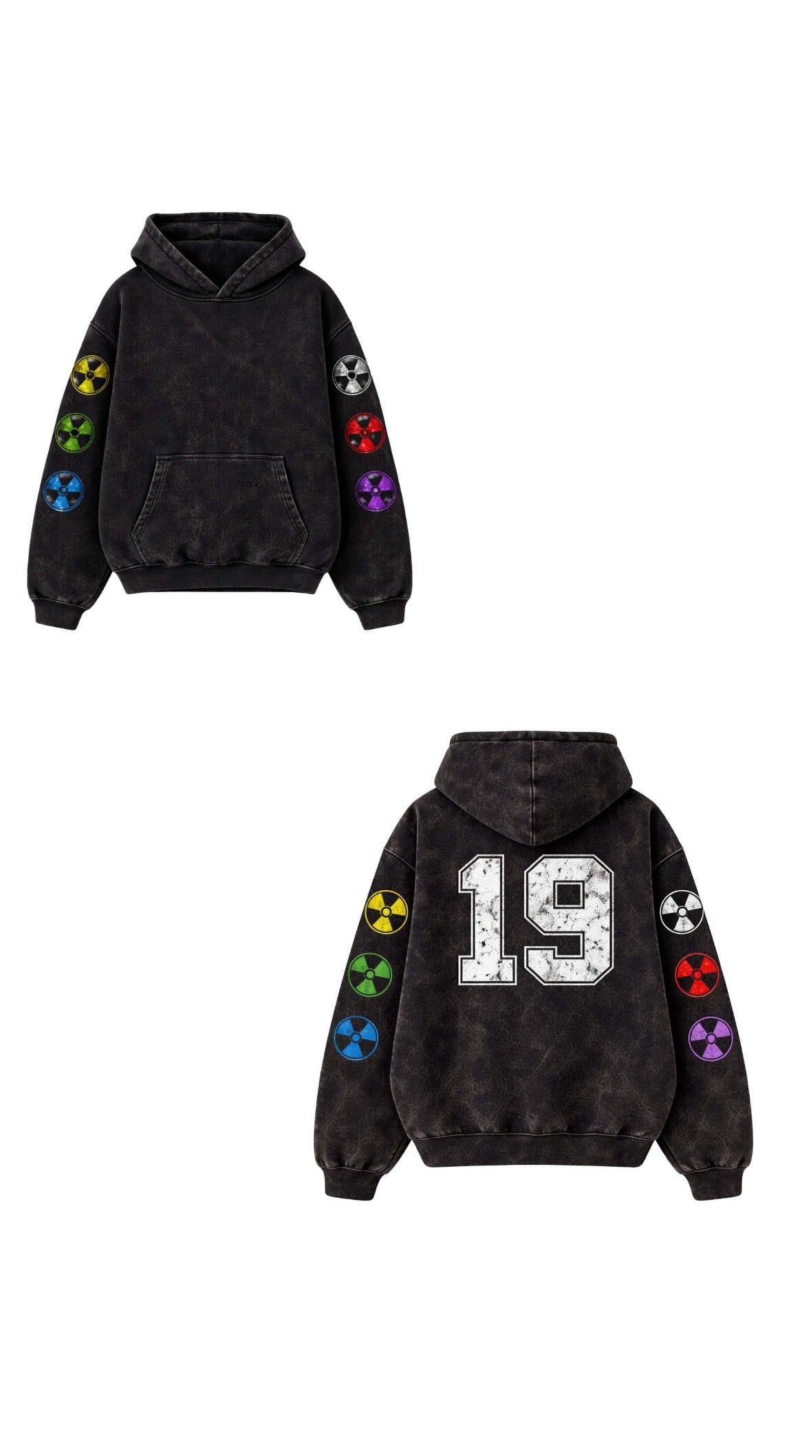 Radioactive acid wash hoodie