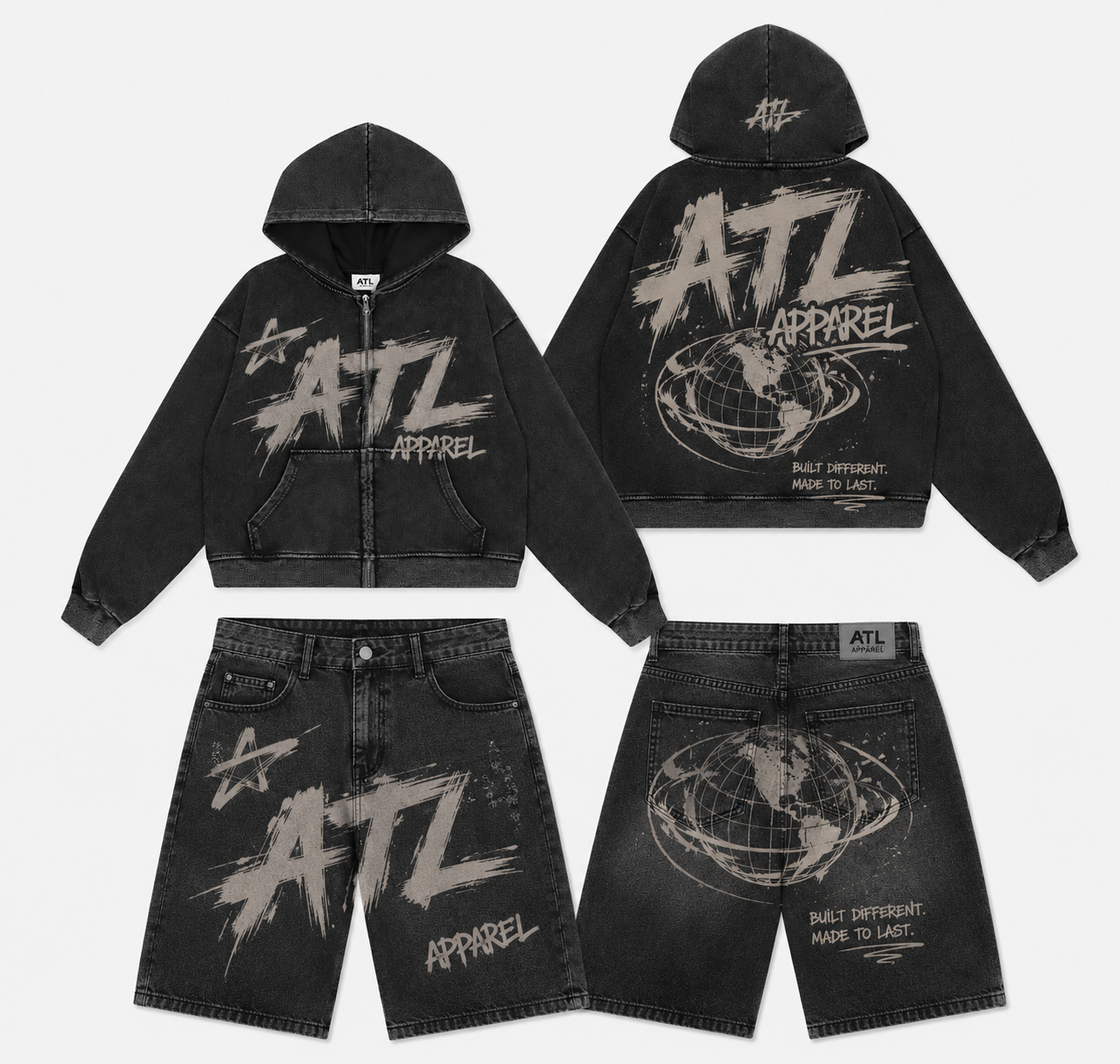 Atl Apparel jorts set