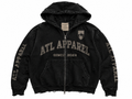 Distressed zip up